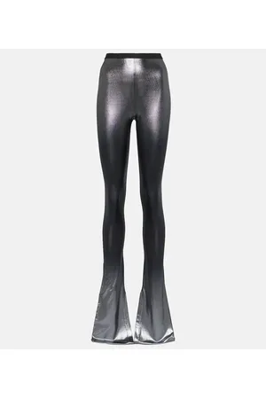 Rick Owens Pantaloni flared Carmen metallizzati