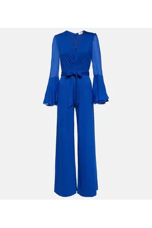 Diane von Furstenberg Jumpsuit a gamba larga Shing in jersey