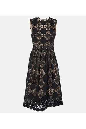Oscar de la Renta Abito midi in pizzo guipure