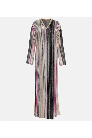 Missoni Abito lungo a righe con paillettes