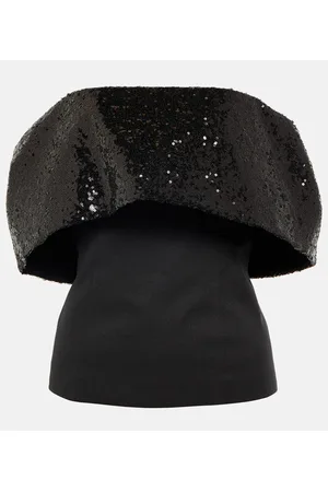 Staud Top Giselle con scollo bardot