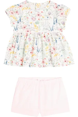 Il gufo Baby - Abito e culottes in misto cotone