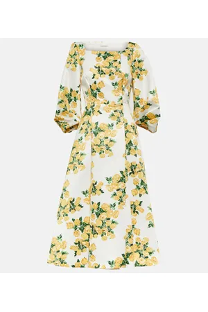 EMILIA WICKSTEAD Abito midi Gabby in taffeta e faille