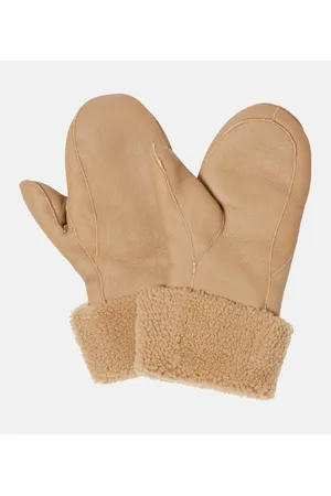 YVES SALOMON Muffole in pelle con shearling