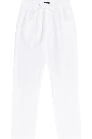 Il gufo Pantaloni slim in lino