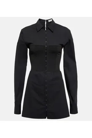 DION LEE Miniabito in popeline con pannelli
