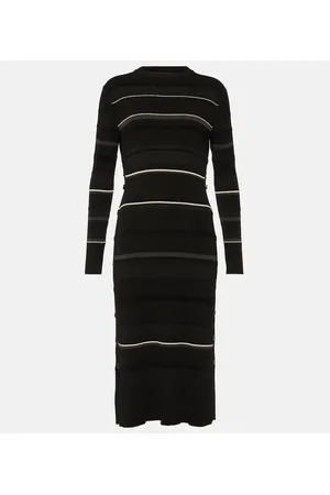 Proenza Schouler Abito midi in maglia a righe