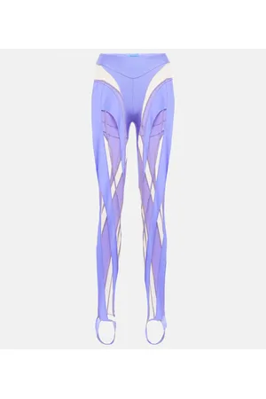 MUGLER Leggings a pannelli con staffe