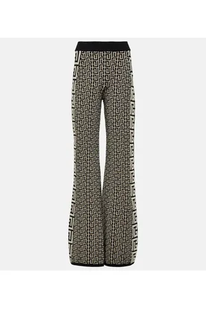 Balmain Pantaloni flared in misto lana