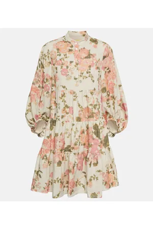 Erdem Miniabito Winona in lino con stampa