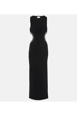 GALVAN Abito lungo Mirrored Luna con cut-out
