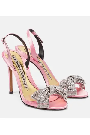 ALEXANDRE VAUTHIER Sandali in raso con cristalli