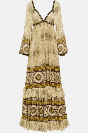 Etro Abito lungo in jacquard di seta