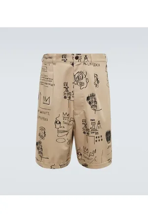 JUNYA WATANABE X Basquiat - Shorts in cotone con stampa