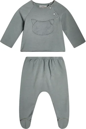 Il gufo Baby - Camicia e pantaloni in cotone