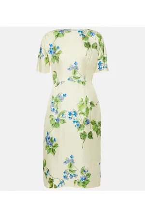 Prada Abito midi in misto seta