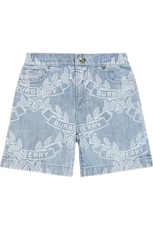 Burberry Shorts di jeans con stampa