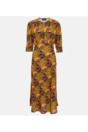 Etro Abito midi con stampa paisley