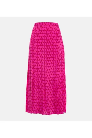 VALENTINO Gonna midi Toile Iconographe in seta