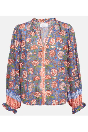 Velvet Top Marcella in misto cotone con stampa