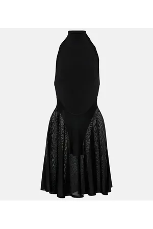 Alaïa Alaïa Miniabito in jersey e mesh