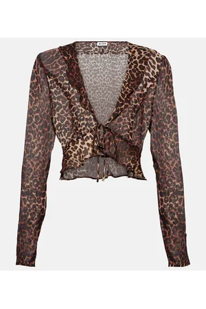 RIXO London Blusa Neelu in crêpe con stampa