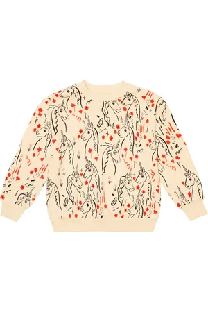 Mini Rodini Pullover in jersey di cotone con stampa