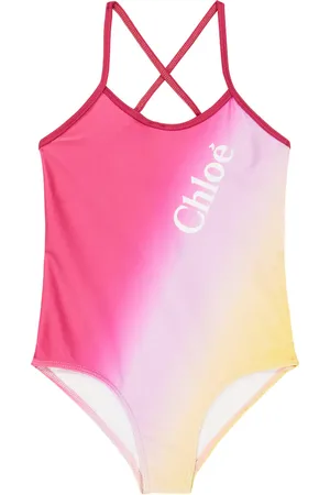 Chloé Chloé Kids Costume intero tie-dye con logo