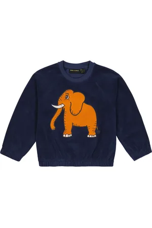 Mini Rodini Felpa in cotone con ricamo