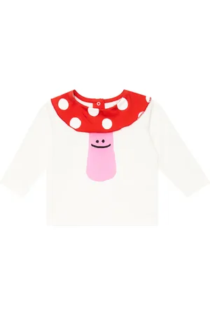 Stella McCartney Top in jersey di cotone con stampa