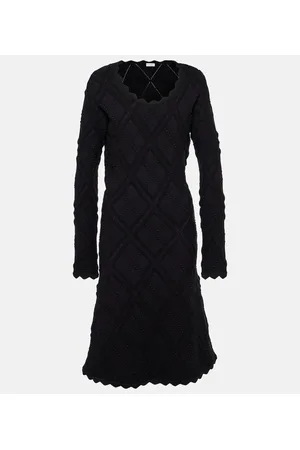 Burberry Abito midi in misto lana