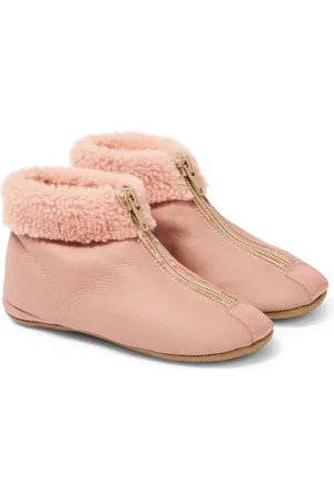 PèPè PèPè Scarpine in pelle con shearling