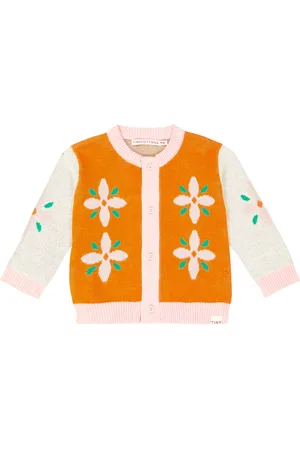Tiny Cottons Baby - Cardigan Tiny Flowers in cotone e lana