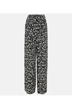 Balenciaga Pantaloni a gamba larga con logo