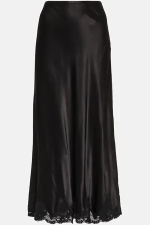 RIXO London Gonna midi con pizzo
