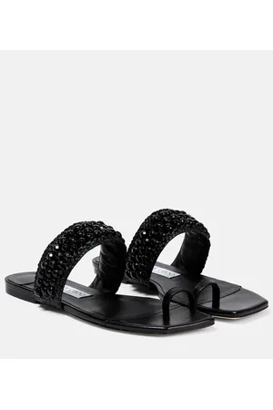 Jimmy Choo Sandali Amoure Flat in rafia