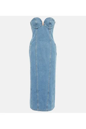 MAGDA BUTRYM Abito midi bustier di jeans