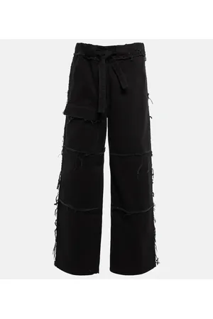 DRIES VAN NOTEN Jeans a gamba larga e vita alta