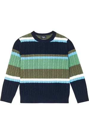 Il gufo Pullover in lana vergine a trecce