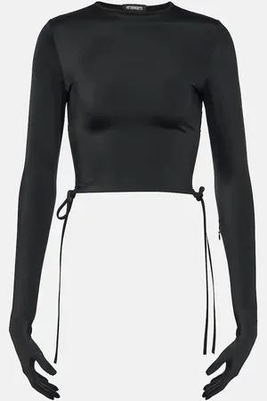 Vetements Top cropped in jersey