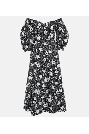Ralph Lauren Abito midi in lino con stampa