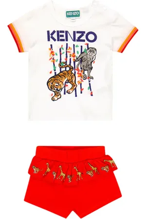 Kenzo Baby - Set di T-shirt e shorts in cotone con stampa
