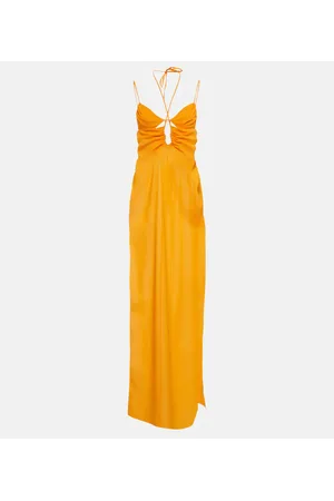 Nensi Dojaka Abito lungo con scollo all’americana e cut-out