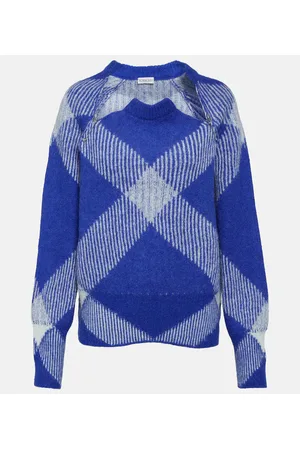 Burberry Pullover in misto alpaca a quadri