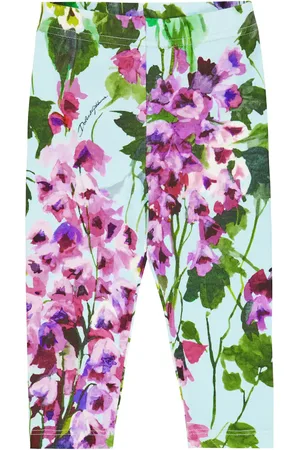 Dolce & Gabbana Baby - Leggings in misto cotone con stampa