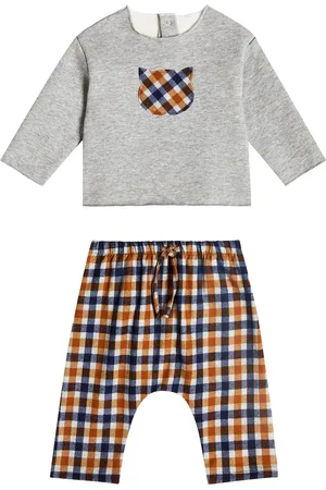 Il gufo Baby - Top e pantaloni in cotone