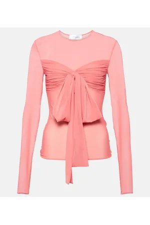 BLUMARINE Top in jersey con fiocco