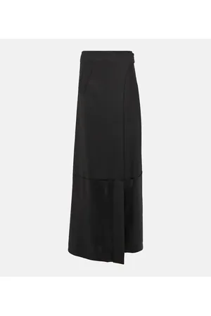 Victoria Beckham Gonna lunga in misto lana a vita alta