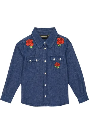 Mini Rodini Camicia di jeans con ricami