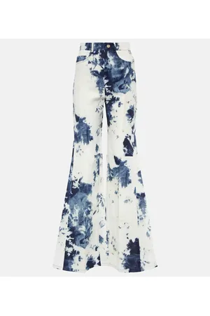 Chloé Chloé Pantaloni flared tie-dye in lino